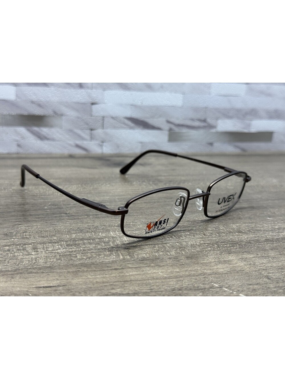 NEW UVEX ANSI EXT CS67 Titmus Z87-2+ Unisex Authentic Brown Eyeglasses 49-20-140